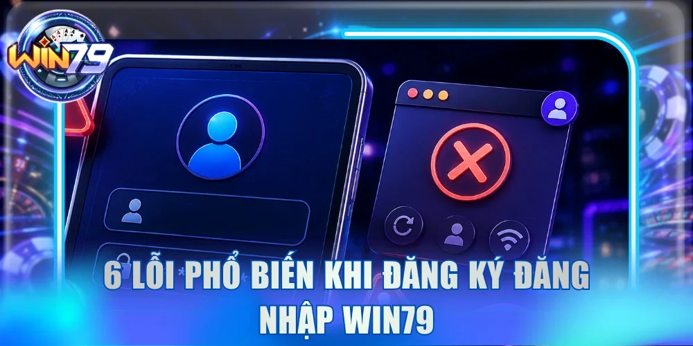 6 lỗi phổ biến khi đăng ký đăng nhập Win79
