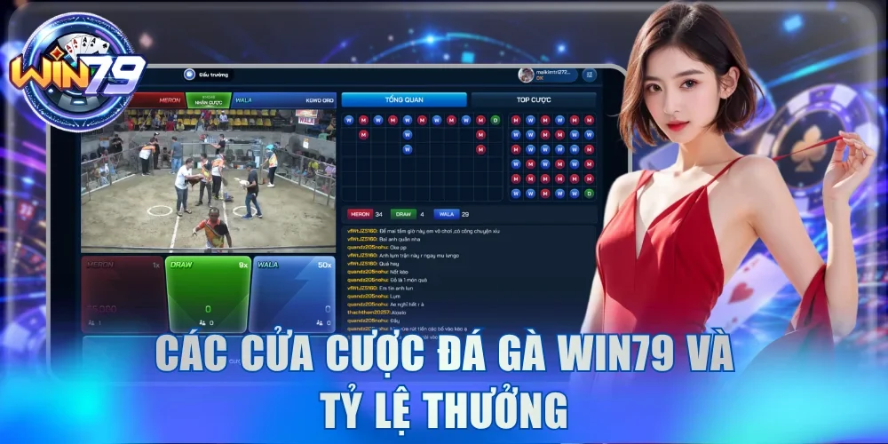 Đá Gà Win79 - Xem Trận Đấu Full HD, Bình Luận Tiếng Việt 4 Các cửa cược đá gà Win79 và tỷ lệ thưởng