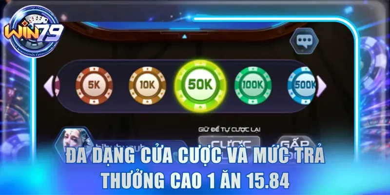 Xóc Đĩa Jackpost Win79 - Cách Chơi Và Nhận Thưởng Tiền Tỷ 3 Đa dạng cửa cược và mức trả thưởng cao 1 ăn 15.84